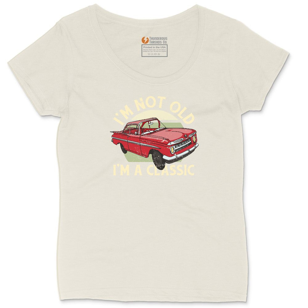 I'm Not Old I'm a Classic Car Design Ladies Curvy Tee - Natural Heather