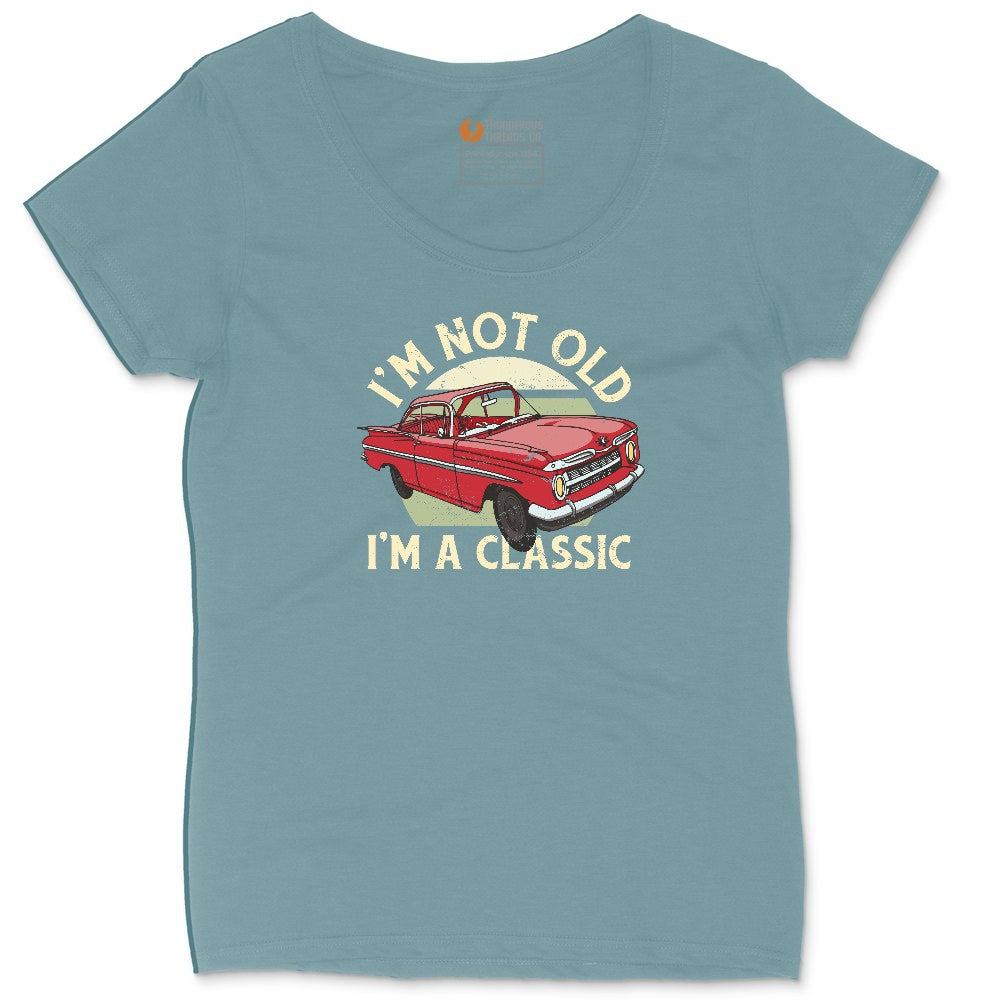 I'm Not Old I'm a Classic Car Design Ladies Curvy Tee - Surf Blackout