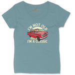 I'm Not Old I'm a Classic Car Design Ladies Curvy Tee - Surf Blackout