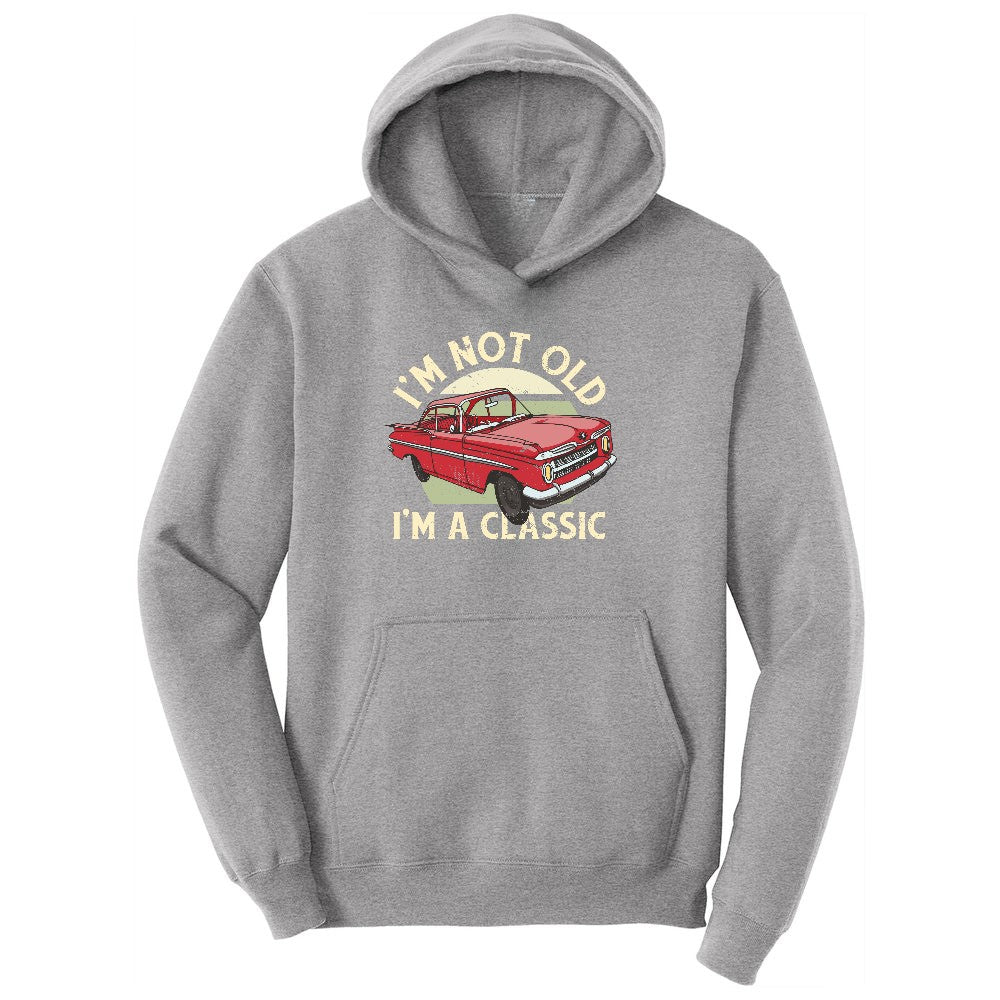 I'm Not Old I'm a Classic Car Design Ladies Hoodie - Athletic Heather