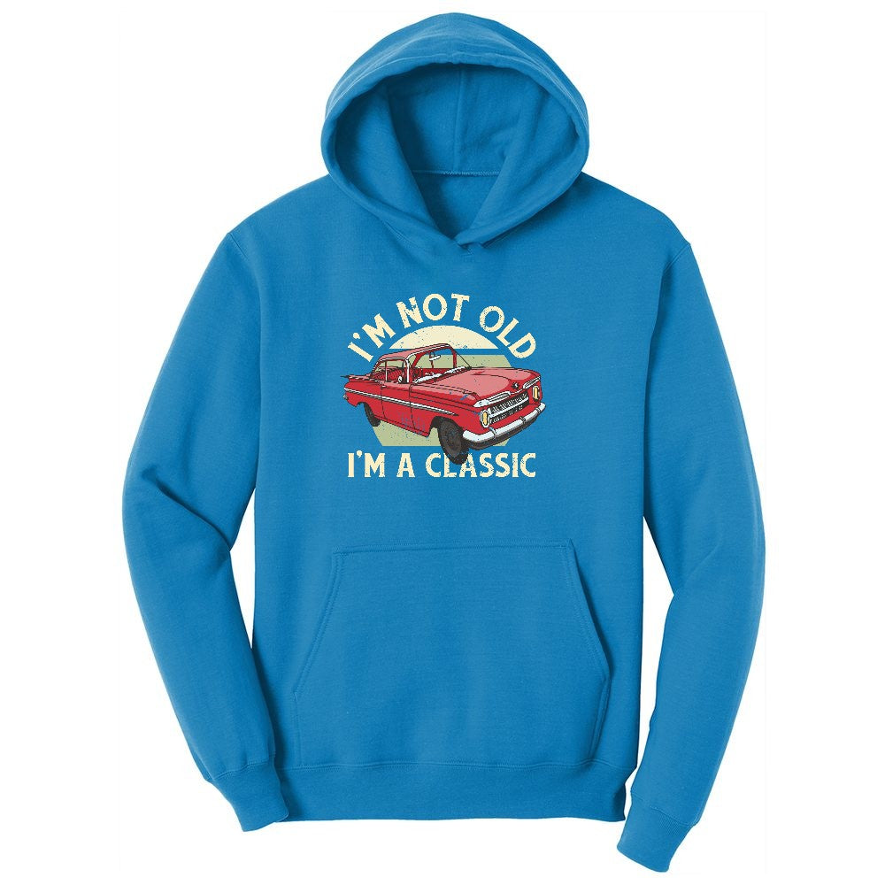 I'm Not Old I'm a Classic Car Design Ladies Hoodie - Sapphire