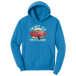 I'm Not Old I'm a Classic Car Design Ladies Hoodie - Sapphire