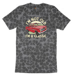 I'm Not Old I'm a Classic Car Design Ladies Short Sleeve Tee - Black Leopard
