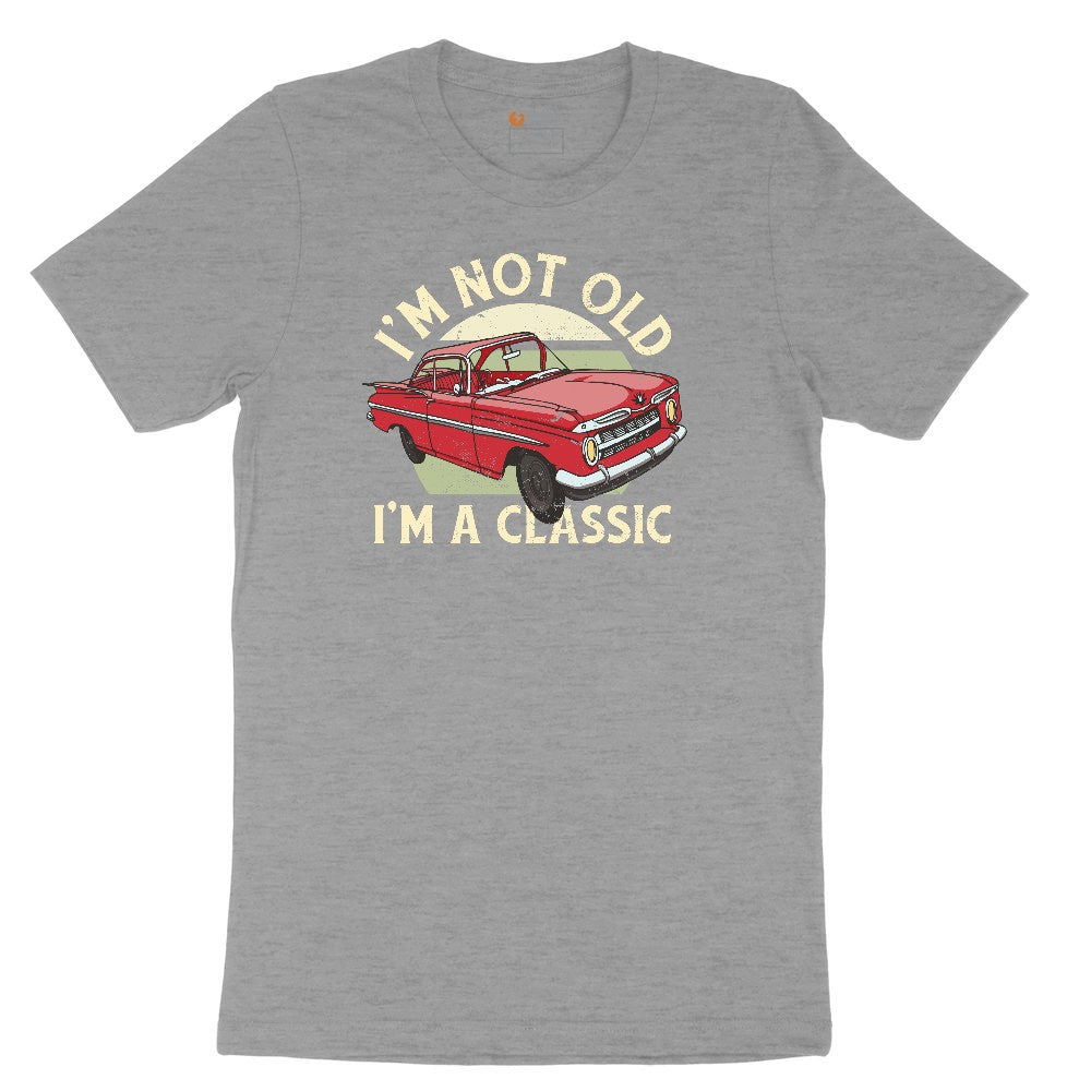 I'm Not Old I'm a Classic Car Design Ladies Short Sleeve Tee - Granite Heather