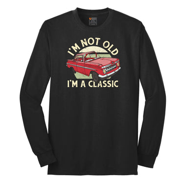 I'm Not Old I'm a Classic Car Design Long Sleeve Tee - Jet Black