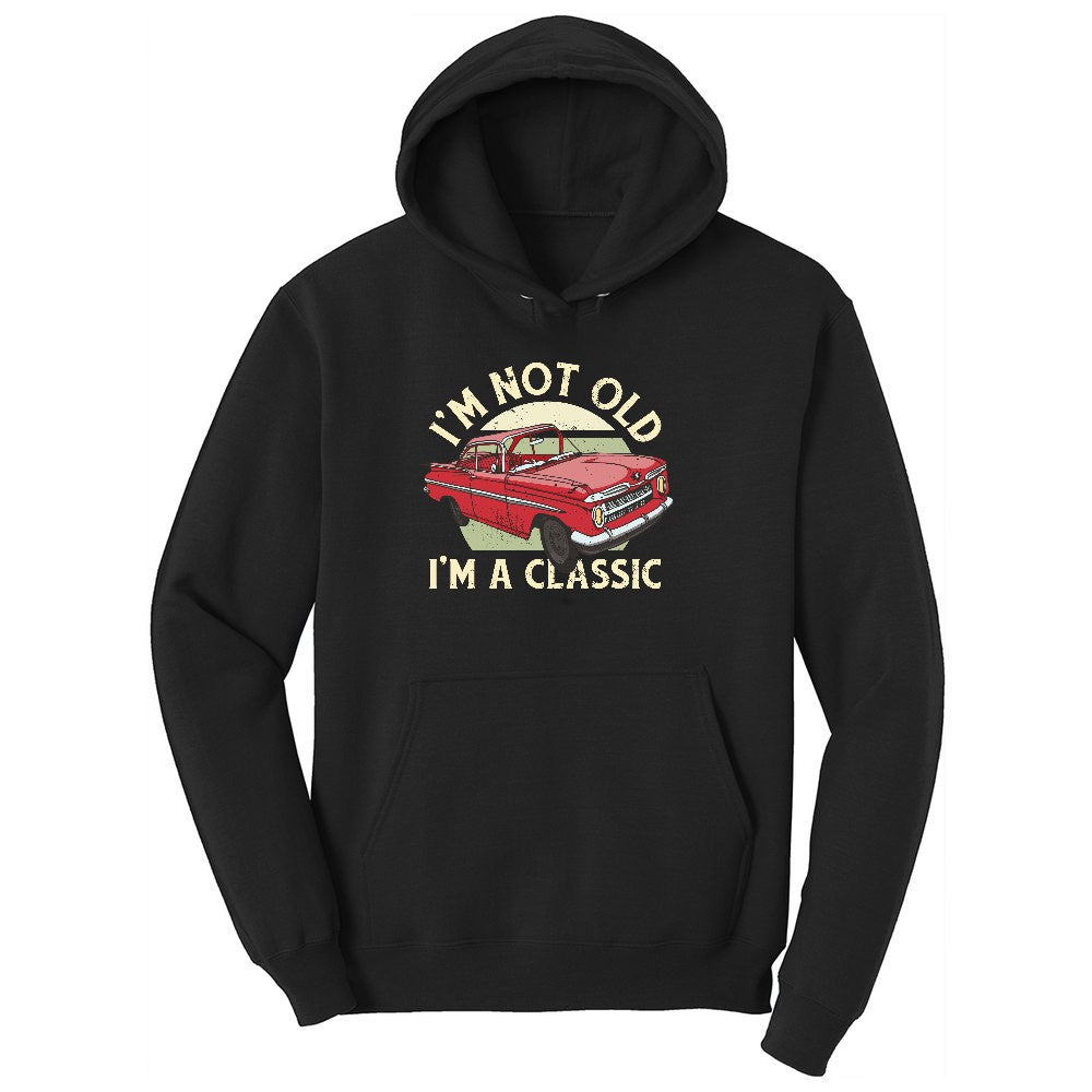 I'm Not Old I'm a Classic Car Design Toddler Hoodie - Jet Black