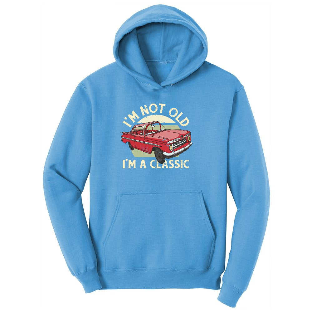 I'm Not Old I'm a Classic Car Design Youth Hoodie - Aquatic Blue