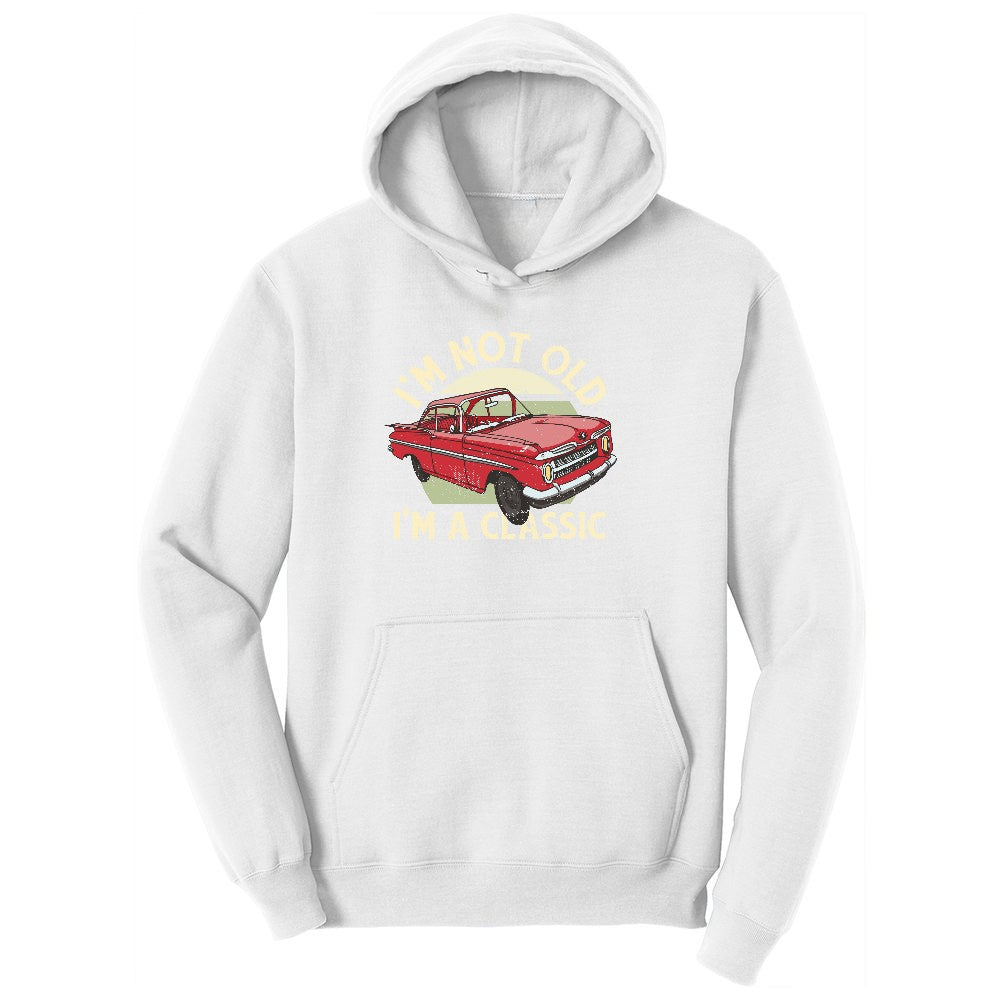I'm Not Old I'm a Classic Car Design Youth Hoodie - White