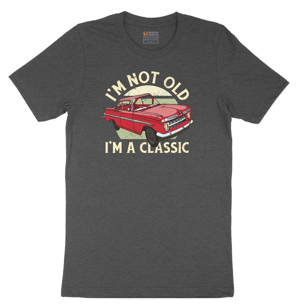 I'm Not Old I'm a Classic Car Design Youth Short Sleeve Tee - Dark Heather Grey