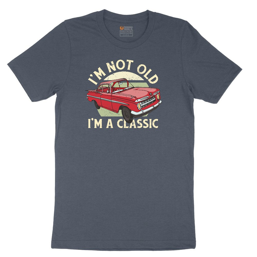 I'm Not Old I'm a Classic Car Design Youth Short Sleeve Tee - Heather Navy