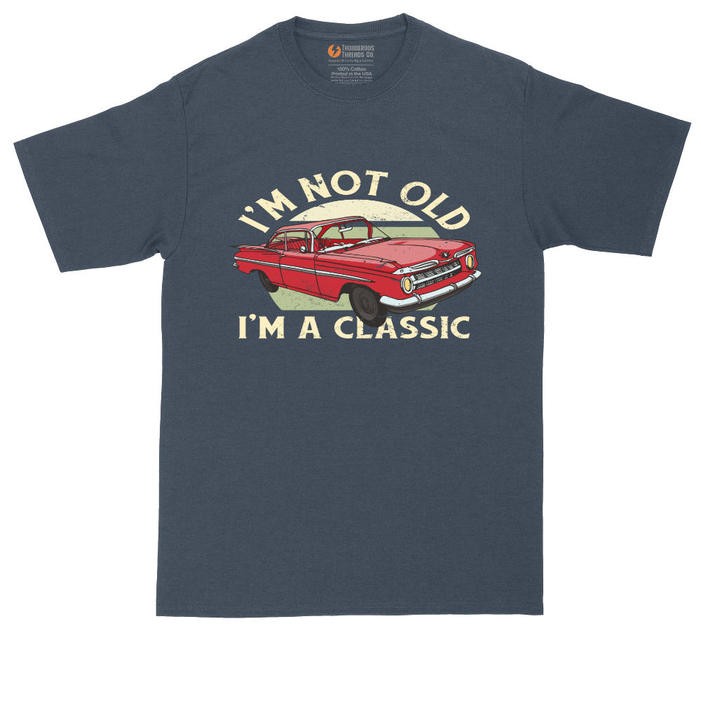 I'm Not Old I'm a Classic Car tall t-shirt for men in Heather Navy