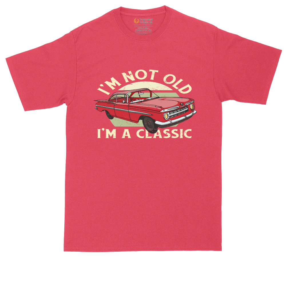 I'm Not Old I'm a Classic Car tall t-shirt for men in Heather Red