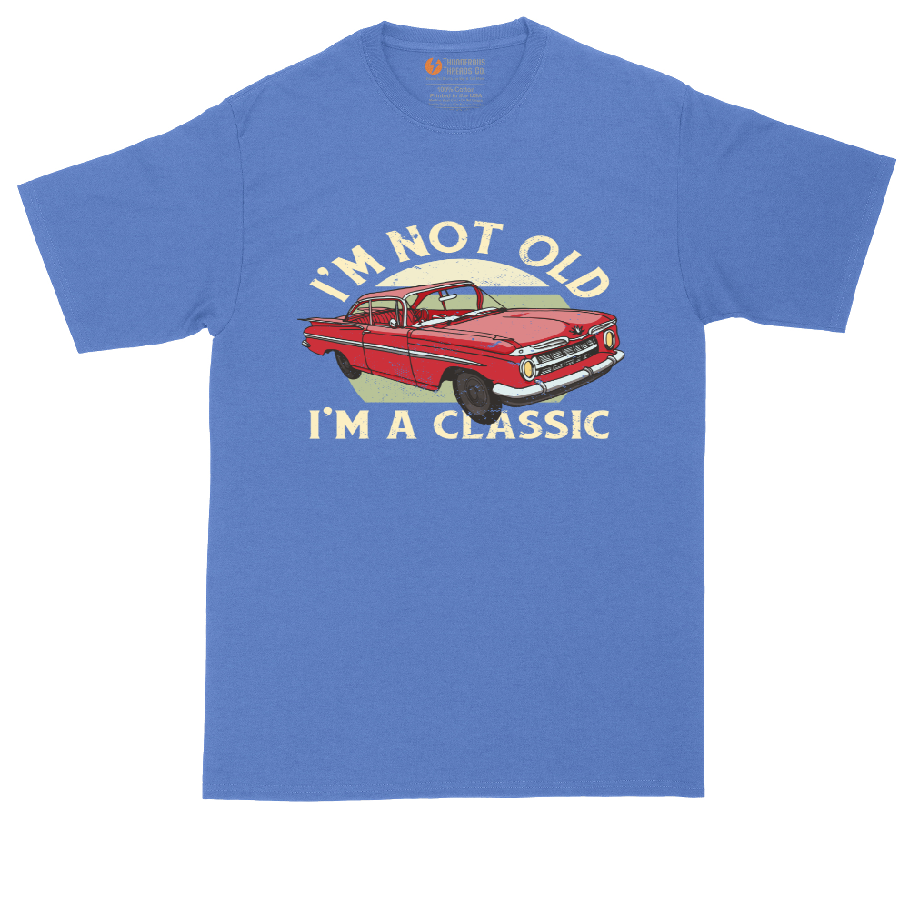 I'm Not Old I'm a Classic Car tall t-shirt for men in Heather Royal