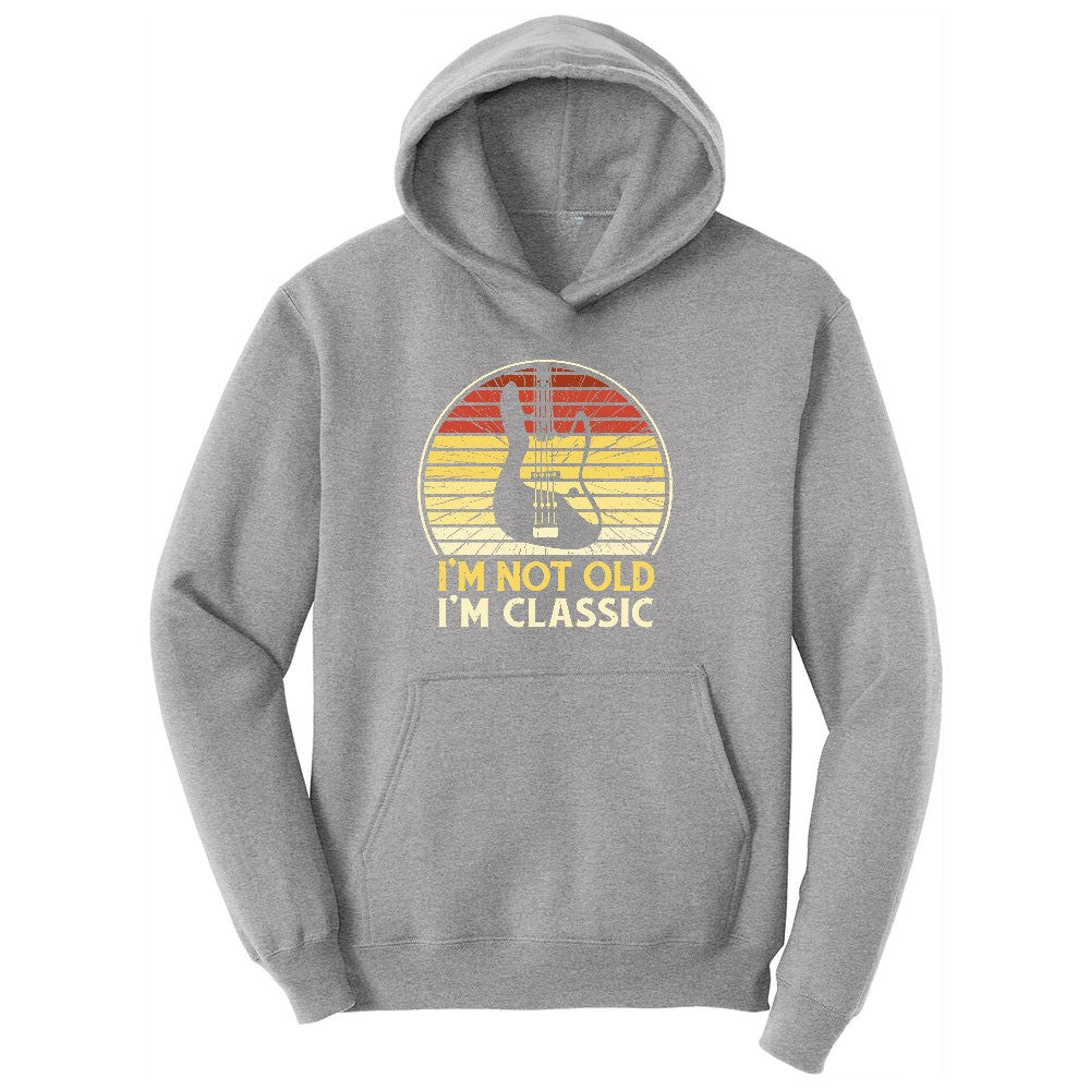 I'm Not Old I'm Classic Guitar Version Ladies Hoodie - Athletic Heather