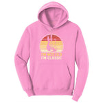 I'm Not Old I'm Classic Guitar Version Ladies Hoodie - Candy Pink