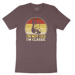 I'm Not Old I'm Classic Guitar Version Ladies Short Sleeve Tee - Sangria Blackout