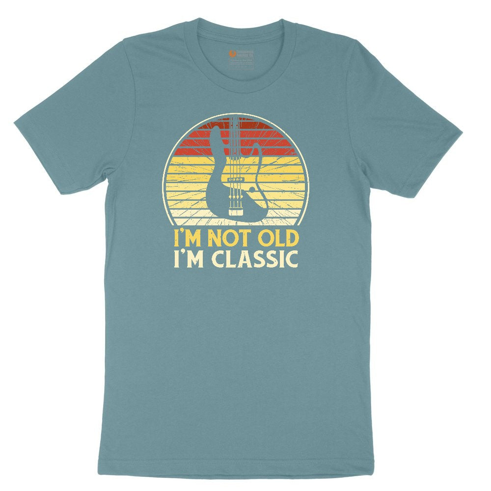 I'm Not Old I'm Classic Guitar Version Ladies Short Sleeve Tee - Surf Blackout