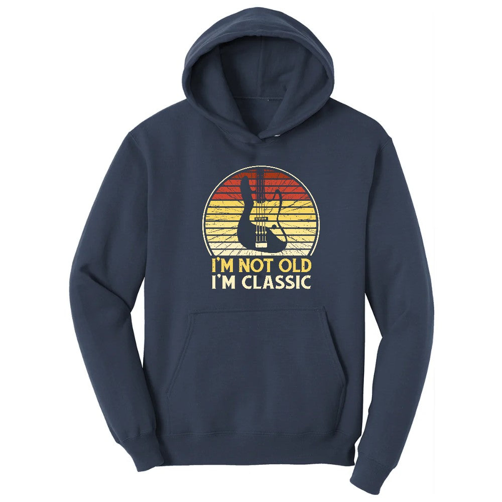 I'm Not Old I'm Classic Guitar Version Hoodie - Navy