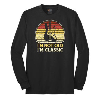 I'm Not Old I'm Classic Guitar Version Long Sleeve Tee - Jet Black
