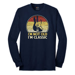 I'm Not Old I'm Classic Guitar Version Long Sleeve Tee - Navy