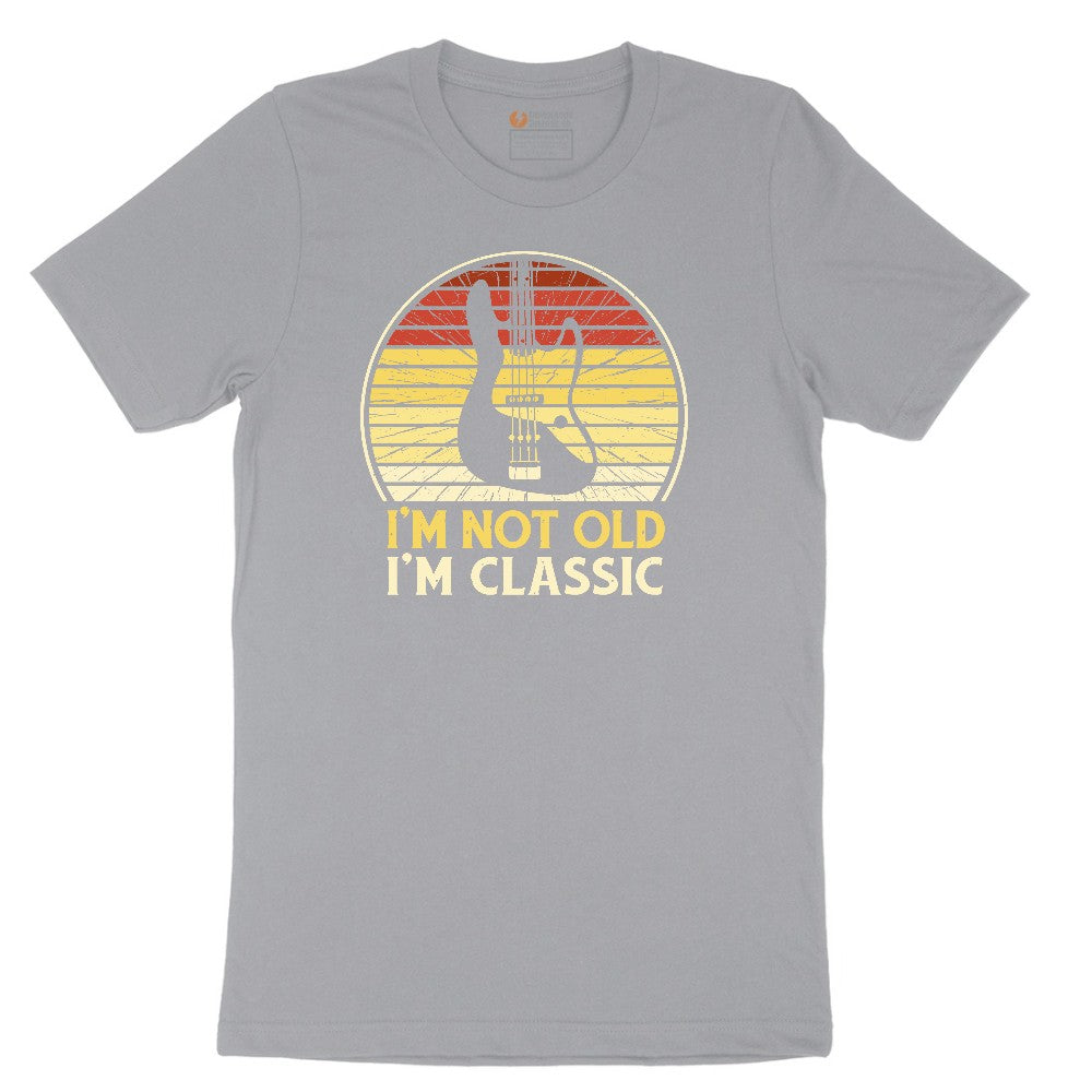 I'm Not Old I'm Classic Guitar Version Short Sleeve Tee - Athletic Heather Grey