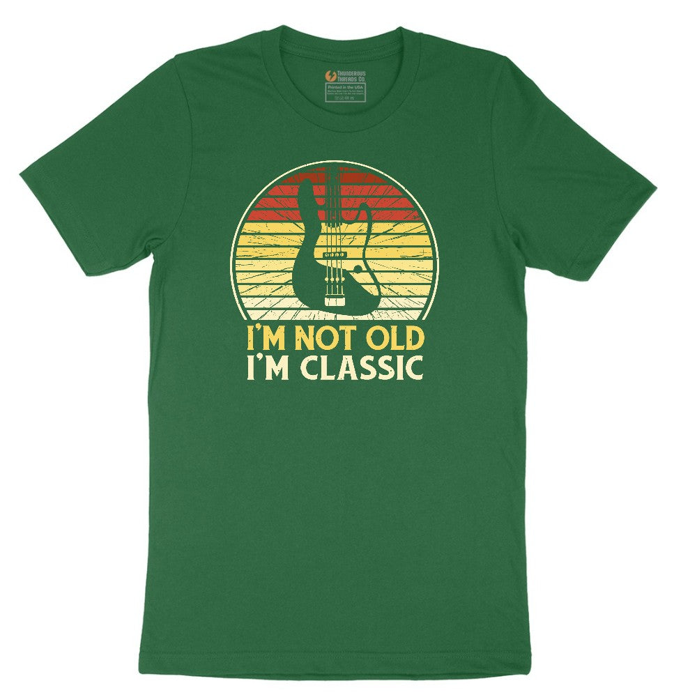 I'm Not Old I'm Classic Guitar Version Short Sleeve Tee - Athletic Kelly