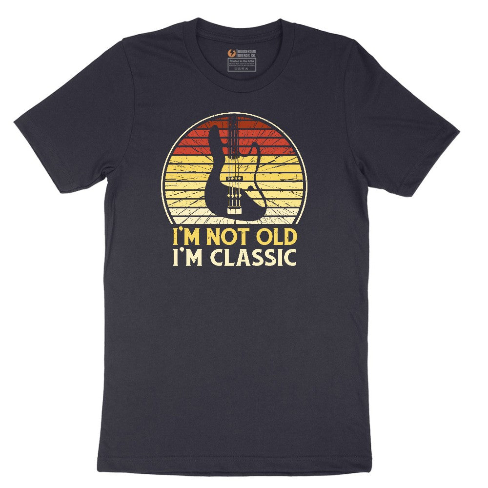 I'm Not Old I'm Classic Guitar Version Short Sleeve Tee - Deep Navy