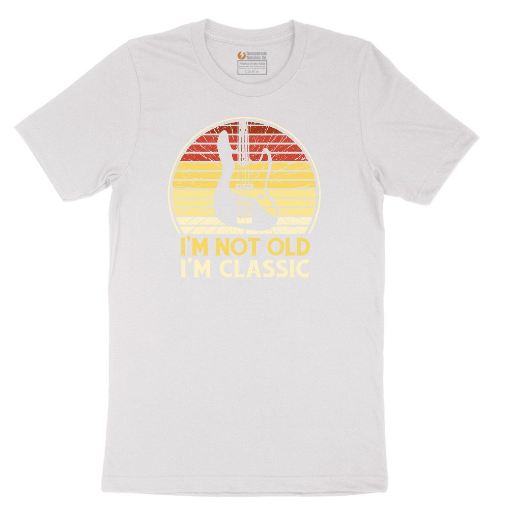 I'm Not Old I'm Classic Guitar Version Short Sleeve Tee - White
