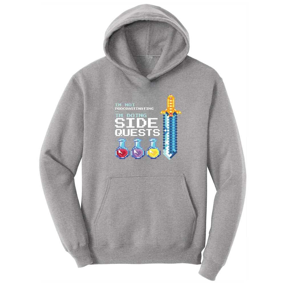 I'm Not Procrastinationg I'm Doing Side Quests - Mens & Ladies T-Shirt Hoodie - Athletic Heather