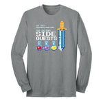 I'm Not Procrastinationg I'm Doing Side Quests - Mens & Ladies T-Shirt Long Sleeve Tee - Athletic Grey
