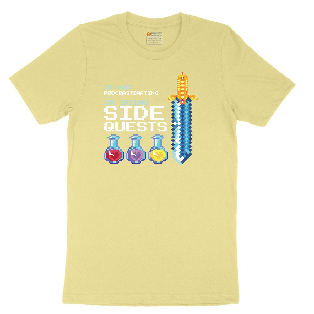 I'm Not Procrastinationg I'm Doing Side Quests - Mens & Ladies T-Shirt Toddler Short Sleeve Tee - Yellow