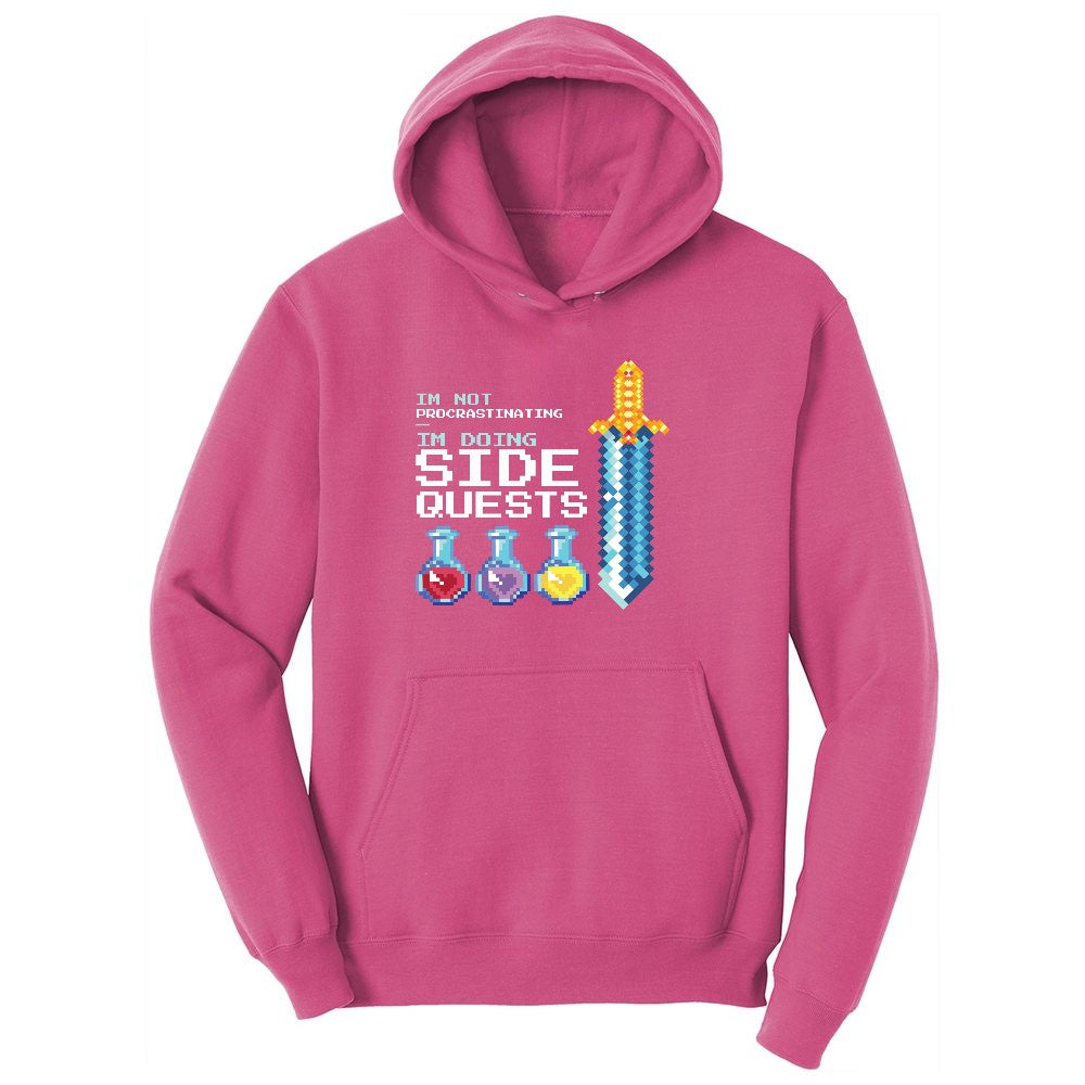 I'm Not Procrastinationg I'm Doing Side Quests - Mens & Ladies T-Shirt Youth Hoodie - Sangria