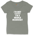 I'm Not Short I'm a People McNugget Ladies Curvy Tee - Bamboo Blackout