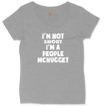 I'm Not Short I'm a People McNugget Ladies Curvy Tee - Granite Heather