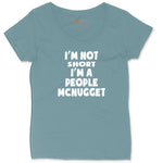 I'm Not Short I'm a People McNugget Ladies Curvy Tee - Surf Blackout
