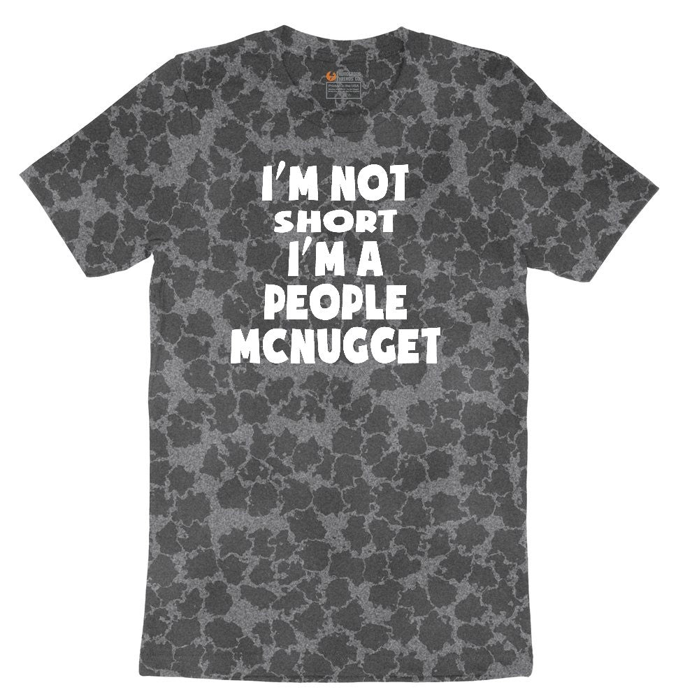 I'm Not Short I'm a People McNugget Ladies Short Sleeve Tee - Black Leopard