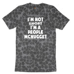 I'm Not Short I'm a People McNugget Ladies Short Sleeve Tee - Black Leopard