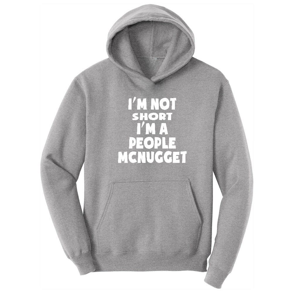 I'm Not Short I'm a People McNugget - Mens & Ladies T-Shirt Hoodie - Athletic Heather