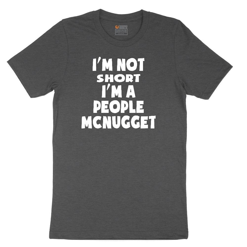 I'm Not Short I'm a People McNugget Youth Short Sleeve Tee - Dark Heather Grey