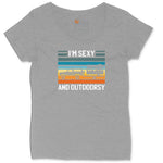 I'm Sexy and Outdoors Ladies Curvy Tee - Granite Heather