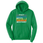 I'm Sexy and Outdoors Ladies Hoodie - Kelly Green