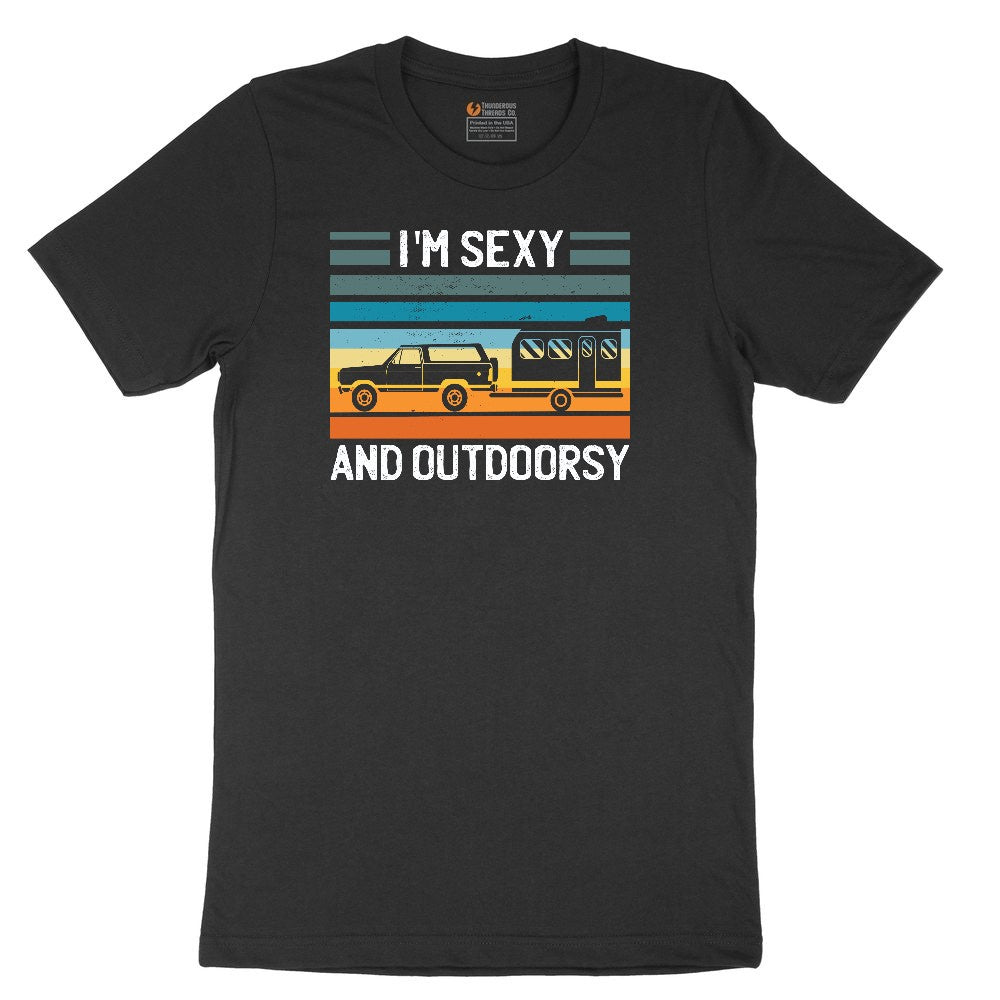 I'm Sexy and Outdoors Ladies Short Sleeve Tee - Black