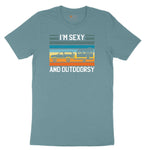 I'm Sexy and Outdoors Ladies Short Sleeve Tee - Surf Blackout