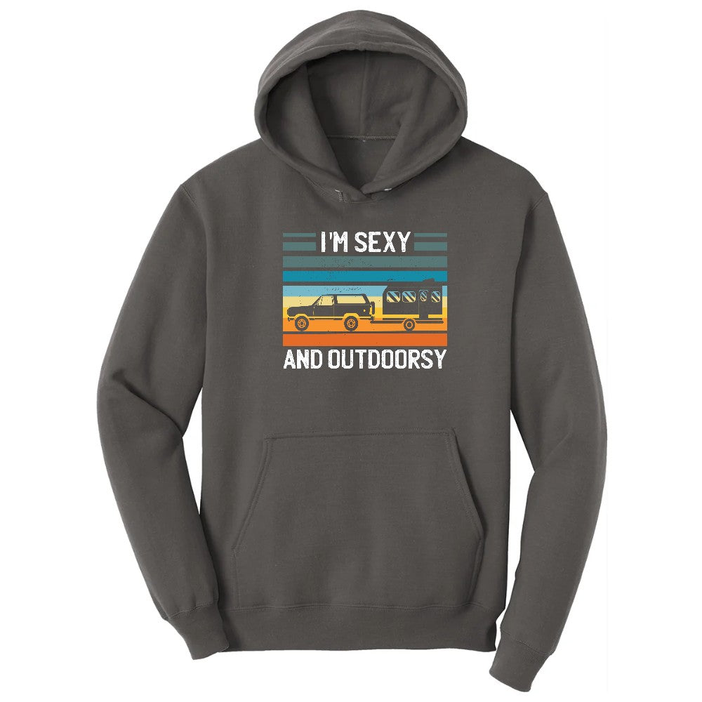I'm Sexy and Outdoors Hoodie - Charcoal