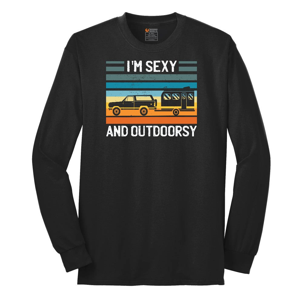 I'm Sexy and Outdoors Long Sleeve Tee - Jet Black