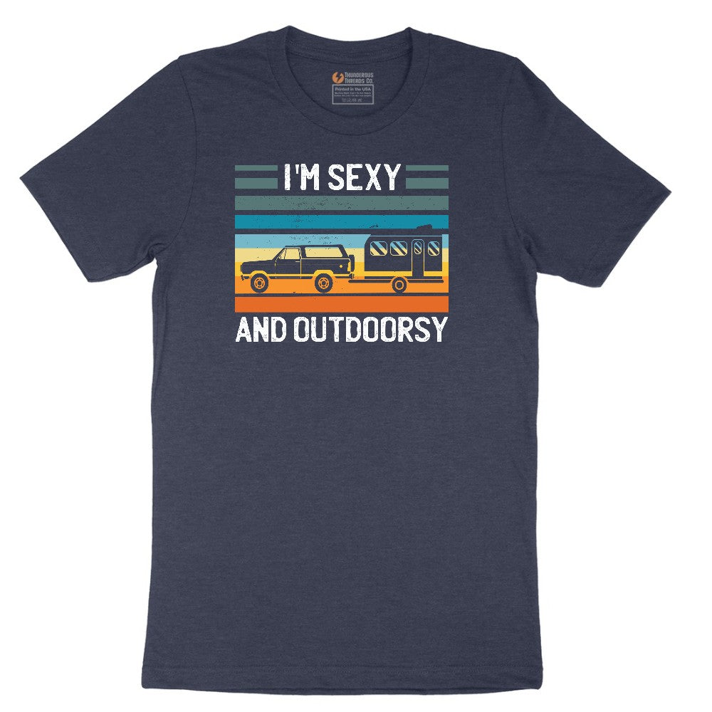 I'm Sexy and Outdoors Short Sleeve Tee - Heather Navy