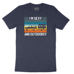 I'm Sexy and Outdoors Short Sleeve Tee - Heather Navy