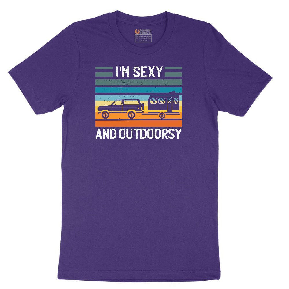 I'm Sexy and Outdoors Short Sleeve Tee - Team Purple