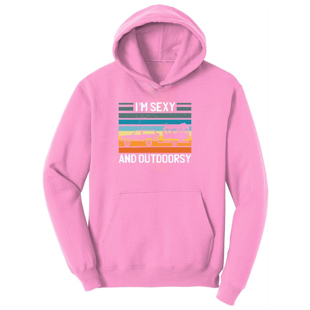 I'm Sexy and Outdoors Toddler Hoodie - Candy Pink