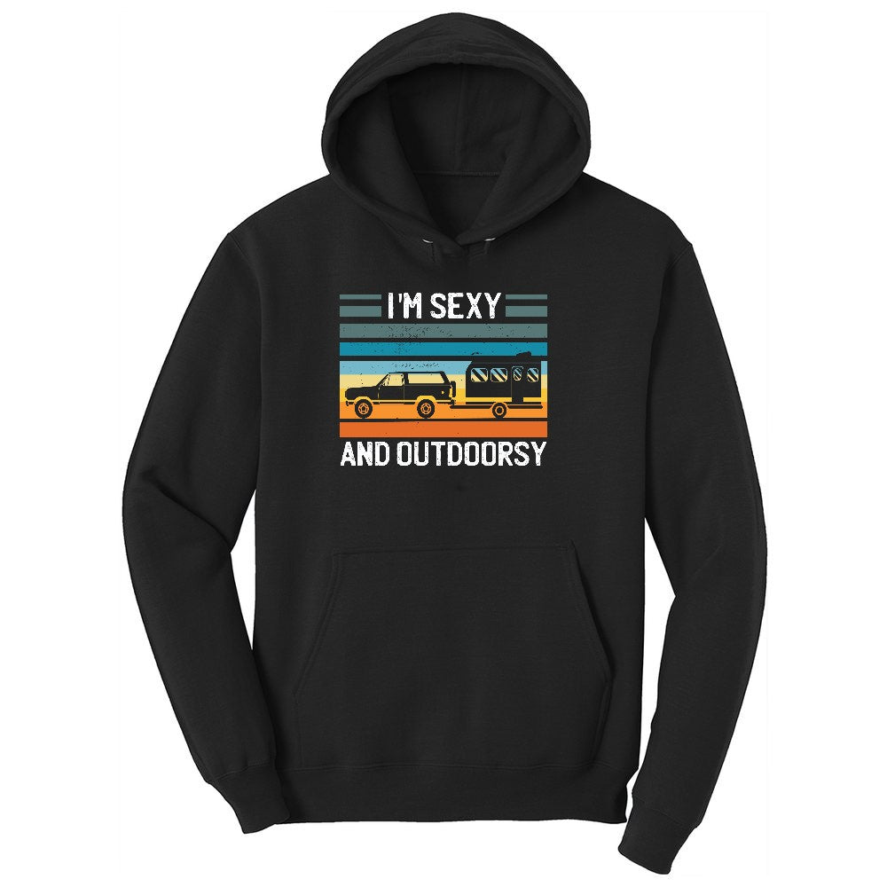 I'm Sexy and Outdoors Toddler Hoodie - Jet Black